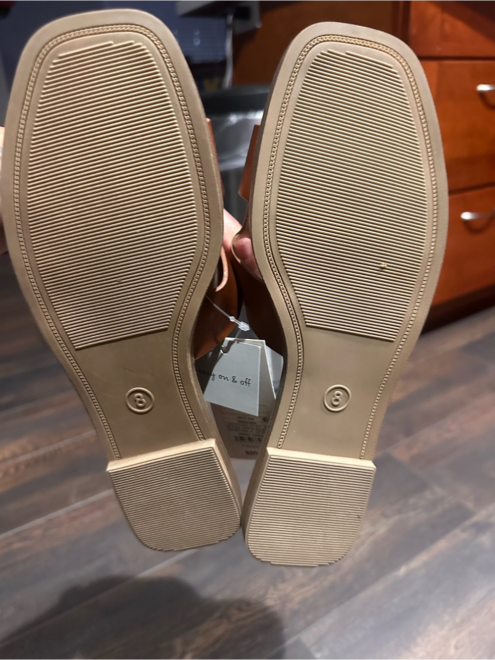 a new day Tan Brown Slide Sandals with Cutout Upper - Picture 4 of 4